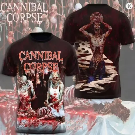 Black Cannibal Corpse 3D Printed T-Shirt
