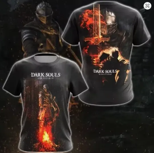 Discover Dark Souls Multicoloured 3D Printed T-shirt 2XS-5XL