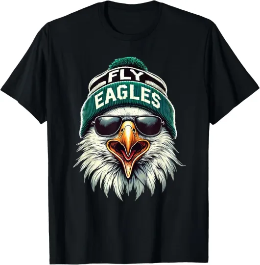 Discover Cool face Eagle with sunglasses vintage Eagles Flying bird T-Shirt