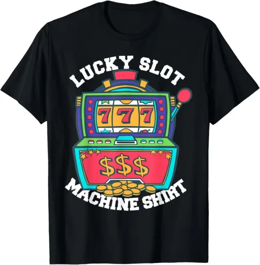 Discover Lucky Slot Machine Tee Casino Las Vegas Gambling T-Shirt