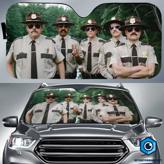 Discover Retro Super Troopers Movie Car Sun Shade, Vintage Movie Super Troopers Car Sun