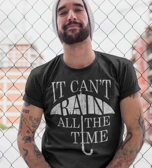 Discover The Crow Movie TShirt, It Can't Rain All the Time Black And White Graphic Print T-Shirt, Men's or Women's Unisex Jersey Short Sleeve Tee