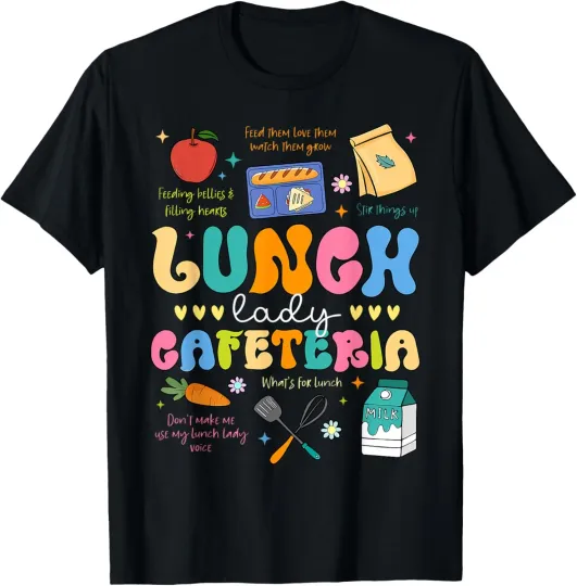 Discover Lunch Lady Cafeteria Back To School First Day Of School T-Shirt