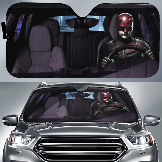 Daredevil Car Sun Shade | Daredevil Matt Murdock Car Sunshade | MCU Superhero