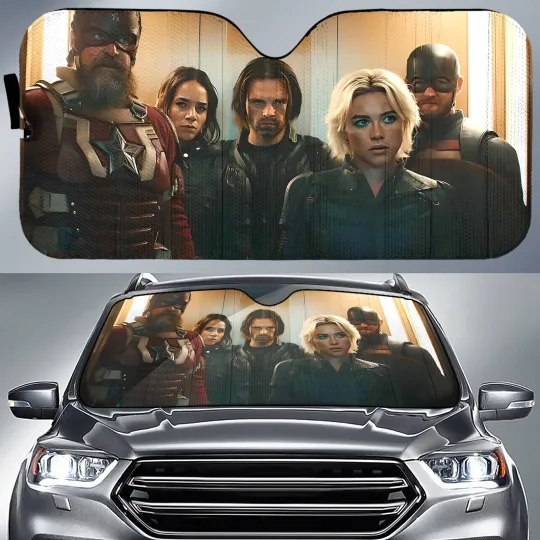 Discover Thunderbolts Movie Auto Sun Shade, Yelena Belova BUCKYY Bn Barnes Thunderbolts Car