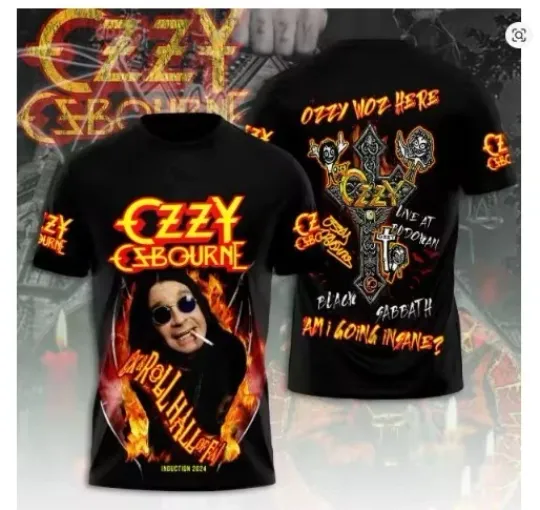 Discover Ozzy Osbourne Black Sabbath Black Unisex 3D Printed T-shirt 2XS - 6XL