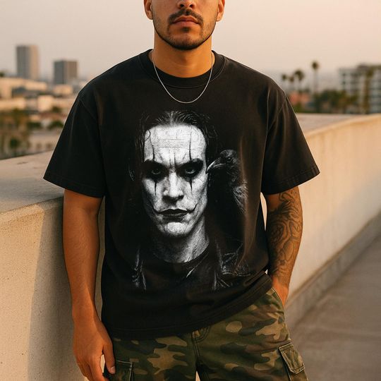 Discover The Crow TShirt Brandon Lee Tribute Black Comfort Colors Movie, Cult Classic Horror Apparel