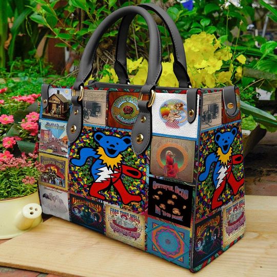 Grateful Dead Music Leather Handbag for Women, Rock Band Lover's Purse