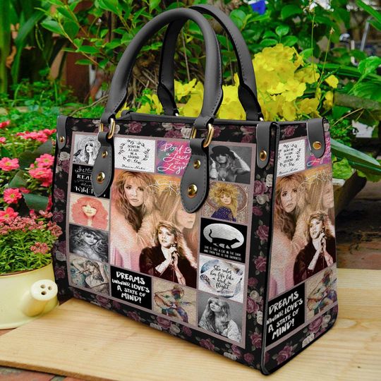 Stevie Nicks Leather Handbag, Personalized Music Lovers Purse