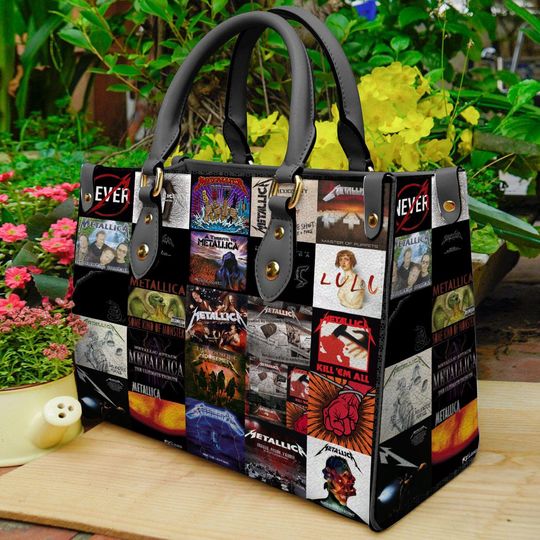 Discover Rock Band Leather Handbag for Women, Music Lovers Purse, Gift for Her