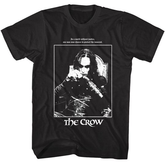 Discover The CROW T-Shirt World Without Justice Eric Draven Quote Adult Tees