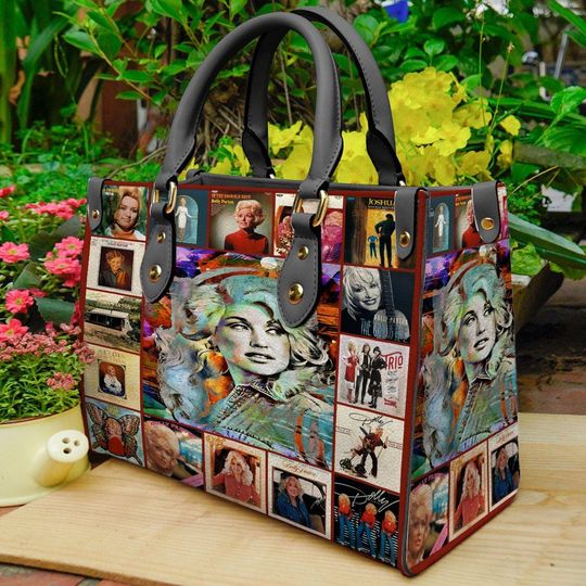 Discover Dolly Parton Music Leather Handbag,  Dolly Parton Lovers Purse, Gift for Her