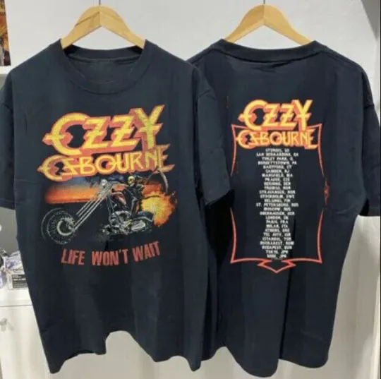 Discover Ozzy Osbourne Life Won't Wait Black Unisex Short Sleeve T-Shirt
