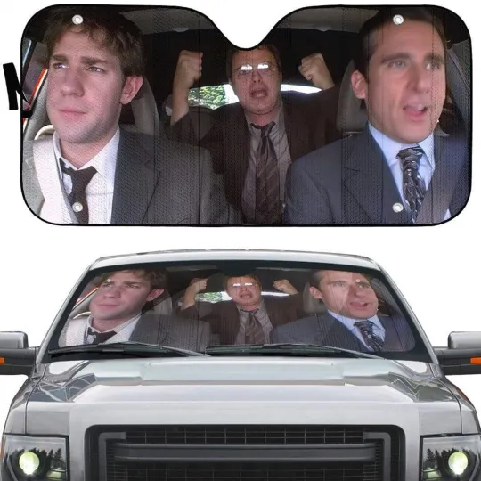 Discover The Office Car Scene Car Sun Shade | The Office Car Sunshade Michael Scott