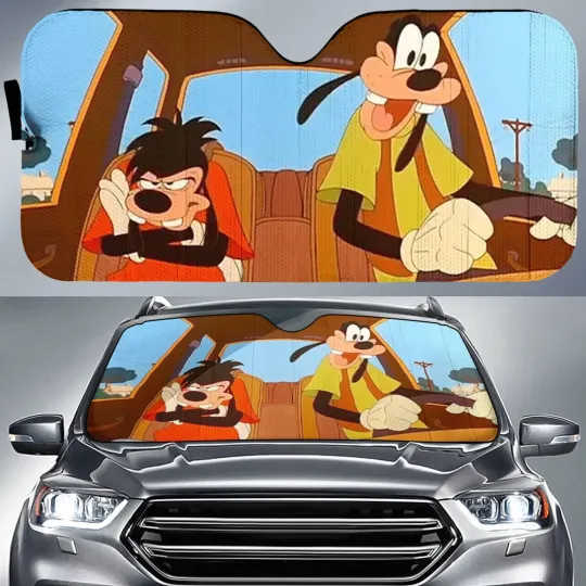 Discover A Goofy Movie Car Sun Shade Max Goof Car Sun Shade Max Goof And Goofy On The