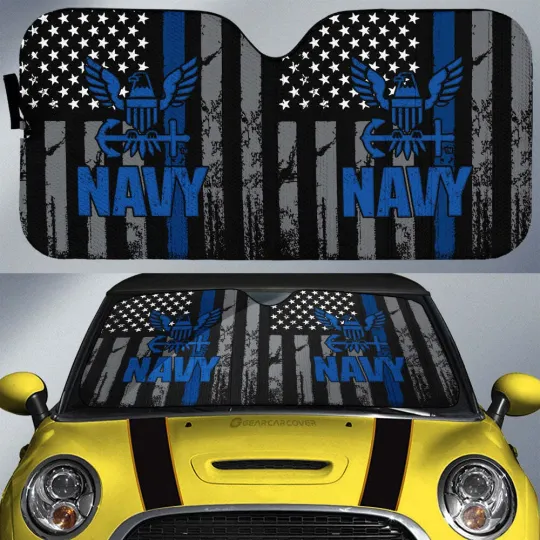 Discover US Navy Car Sunshade Custom Car Accessories
