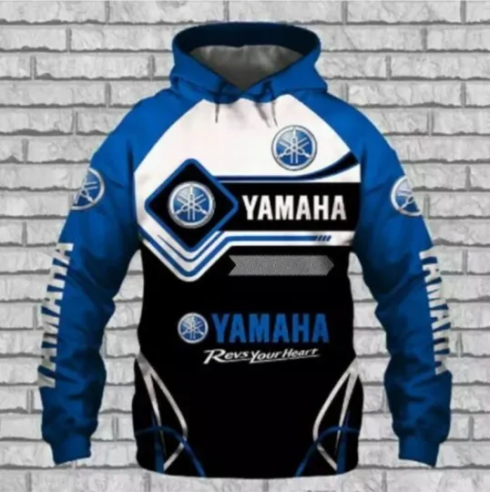 Discover 3D Hoodie Gilf for friend Printed For Gift Full Size Yamaha Blue Hot Trend