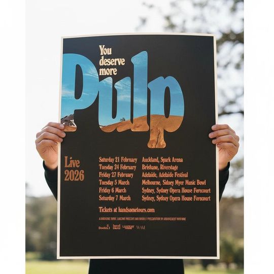 Discover Pulp Live 2026 Tour Poster Australia New Zealand Concert Art Print