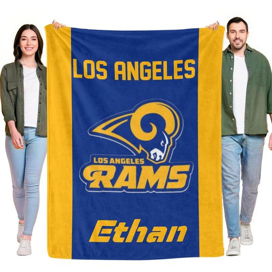 Discover Personalized Los Angeles Football Blanket,Custom Name,Football Fan Gift