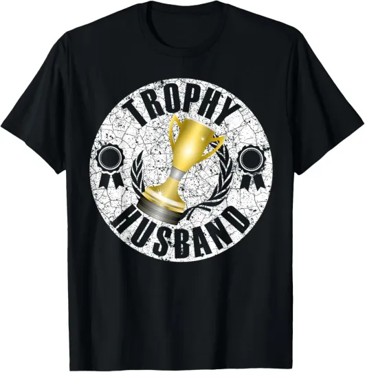 Discover Mens Trophy Hubby Husband Funny Married Man Humor Mens Gift T-Shirt