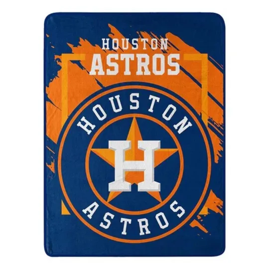 Discover Houston Astros 46x60 Dimensional Design Raschel Throw Blanket [NEW] MLB Fleece