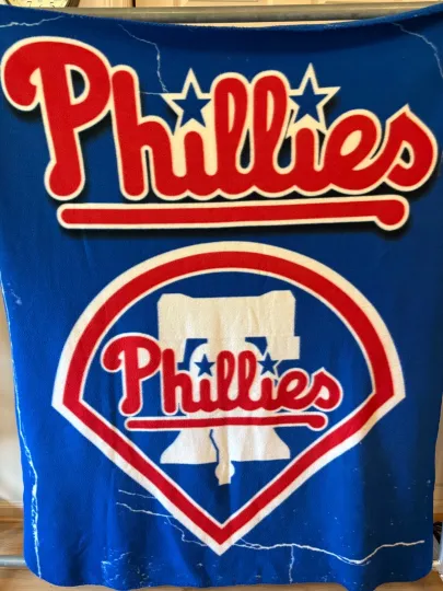 Philadelphia Phillies 5x4 Fleece Blanket Preowned Excellent