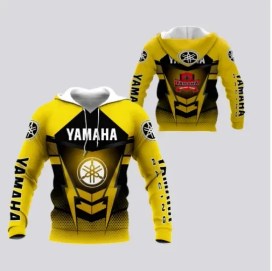 Discover Yamaha Racing 3D Hoodie Ver5 Yellow Men’s