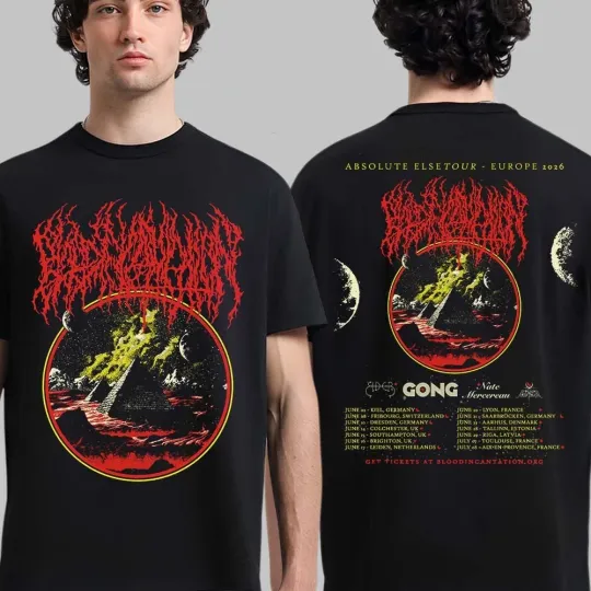 Discover Blood Incantation Absolute Else Tour Europe 2026 Schedule Dates Two Sided Shirt