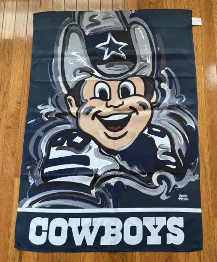 football Dallas Cowboys “ROWDY” Large Indoor/Outdoor Garden Flag 29” x 42”