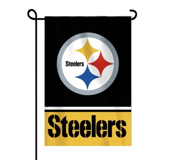 Discover Pittsburgh Steeler Garden Flag Double Sided 12x18 Yard Hanging Flag football
