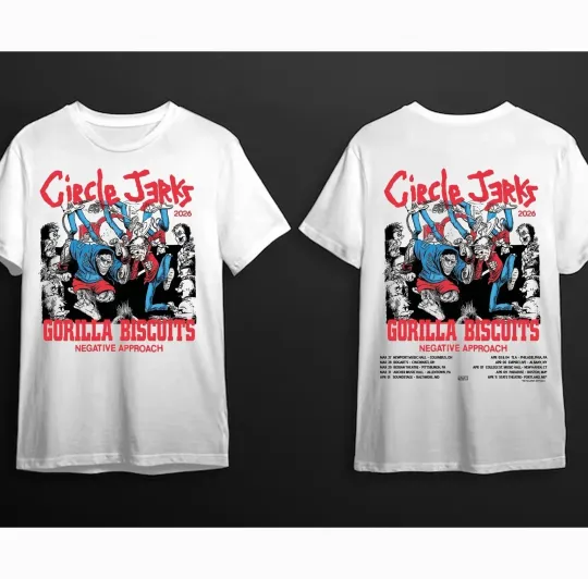 Circle Jerks U.S. Tour 2026 T-Shirt, Punk Rock Band Concert Tee, Unisex
