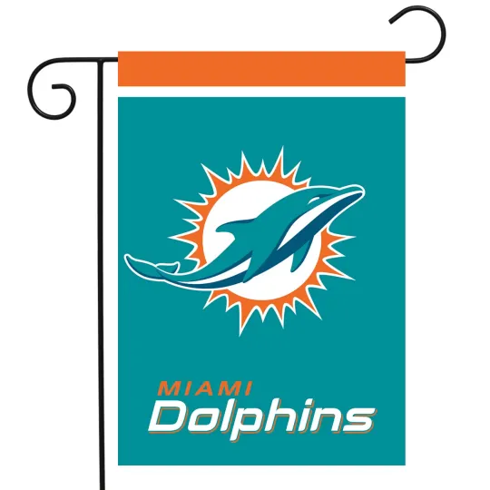 Discover Miami Dolphins Garden Flag football Licensed 12.5" x 18" Briarwood Lane