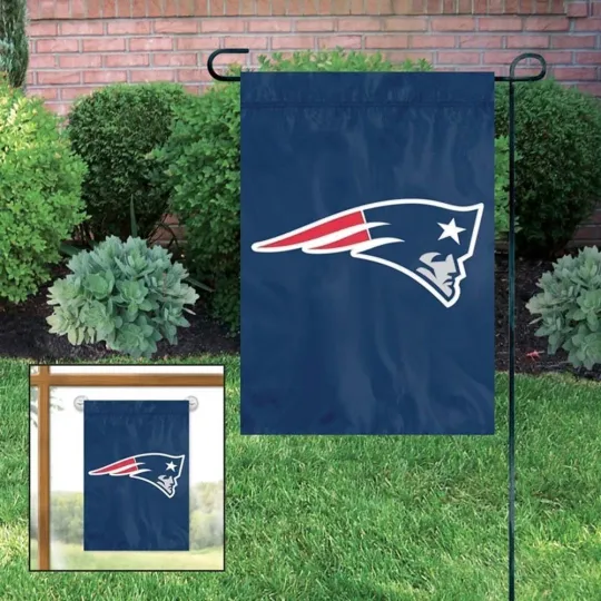 Discover NEW ENGLAND PATRIOTS football Embroidered Garden Window FLAG w/ FREE Window Hanger