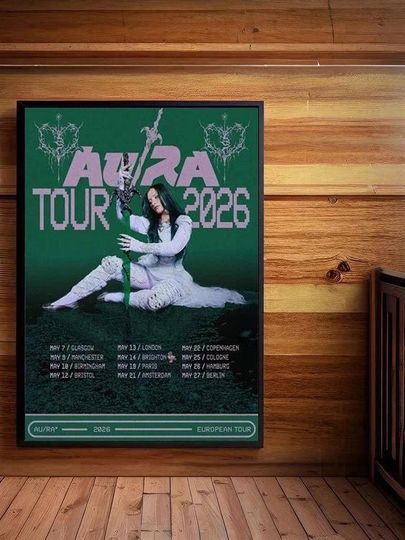 Discover Aurora Tour 2026 Poster Print European Dates Music Wall Art