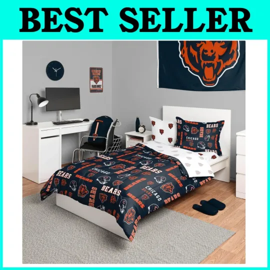 Discover Official Chicago Bears Bedding Ensemble