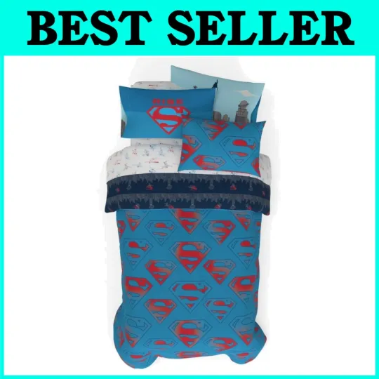 Discover Superman Shield Reversible Comforter, Twin Size