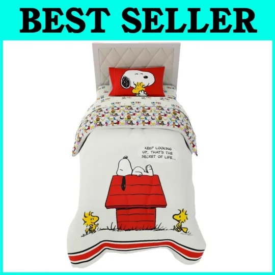 Discover Snoopy and Woodstock Reversible Comforter Set