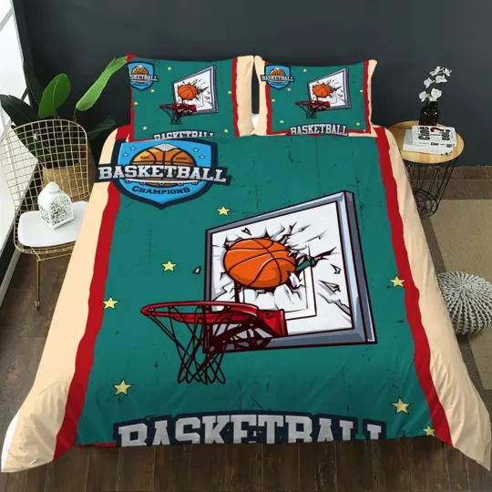 Discover 3D Basketball Illustration Quilt Cover Set Bedding Sets Pillowcases 90