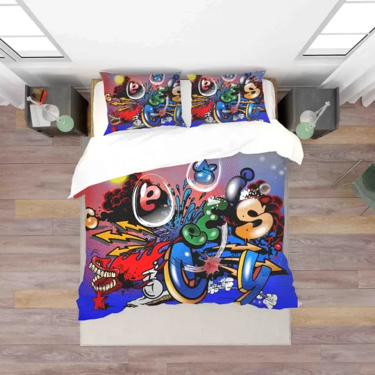 Discover 3D Rock Art Graffiti Quilt Cover Set Duvet Cover Bedding Pillowcases
