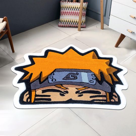 Discover Anime Characters Shaped Rug, Kawaii Manga Room Decor, Japan Anime Lover Rug