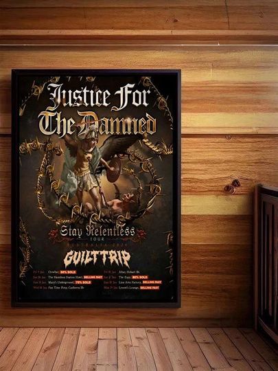 Discover Justice For The Damned Tour Australia 2026 Poster