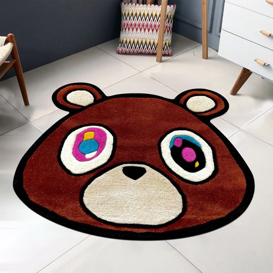 Kanye West Dropout Bear Rug, Music Album Shaped Rug