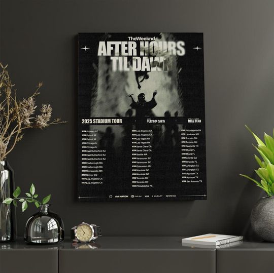 Discover Weeknds After Hours Til Dawn Tour Poster 2025, Stadium Tour Dates Wall Art, XO Fan Concert Music Decor, Fast Shipping