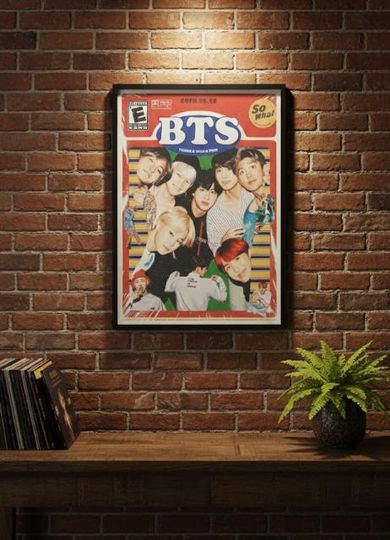 Young Wild & Free BTS Reunion Poster | K-pop ARMY 2026 World Tour Vertical Poster