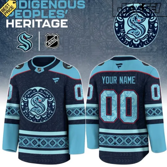Discover Personalied Seattle Kra*ken Indigenous People Heritage Hockey Jersey