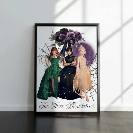 Wednesday Art Print, Wednesday Addams Poster, The Dead Dance Poster Agnes & Enid