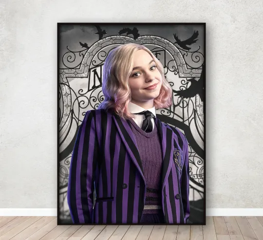 Discover Wednesday Enid Netflix Show Poster for Bedroom Wall Art A4 Framed