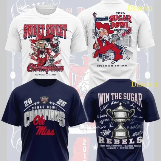 Ole Miss Team Football 2026 Sugar Bowl Champions Unisex Gift For Fans