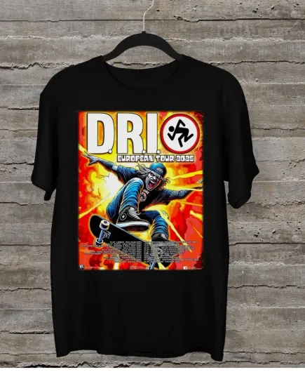 Discover D.R.I European Tour 2025 T-Shirt Black