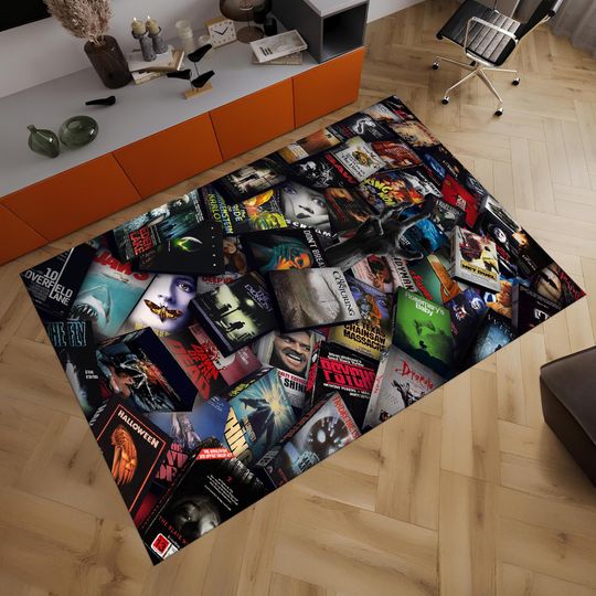 Discover Horror Movie Rug, Movie Rug, Horror Rug, Fear Rug, Minimalist Rug, Rug for Home & Living
